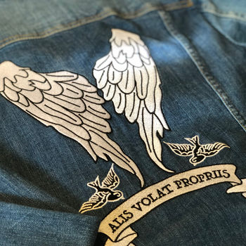 Vintage Jacket With Inspiring Latin Motto Embroidery, 3 of 12