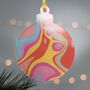Christmas Tree Decoration, Bright Swirl, thumbnail 2 of 2