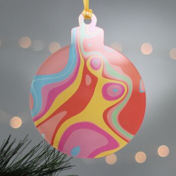 Christmas Tree Decoration, Bright Swirl, 2 of 2