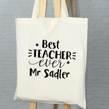 Personalised Best Teacher Or Teaching Assistant Bag, 5 of 9