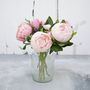 Soft Pink Mixed Faux Peony Bouquet, thumbnail 3 of 7