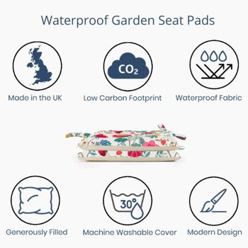 Midsummer Morning Water Resistant Garden Seat Pads, 4 of 5