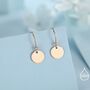 Sterling Silver Disks Drop Hook Earrings, thumbnail 5 of 11