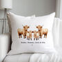 Family Highland Cow Cushion, thumbnail 1 of 2