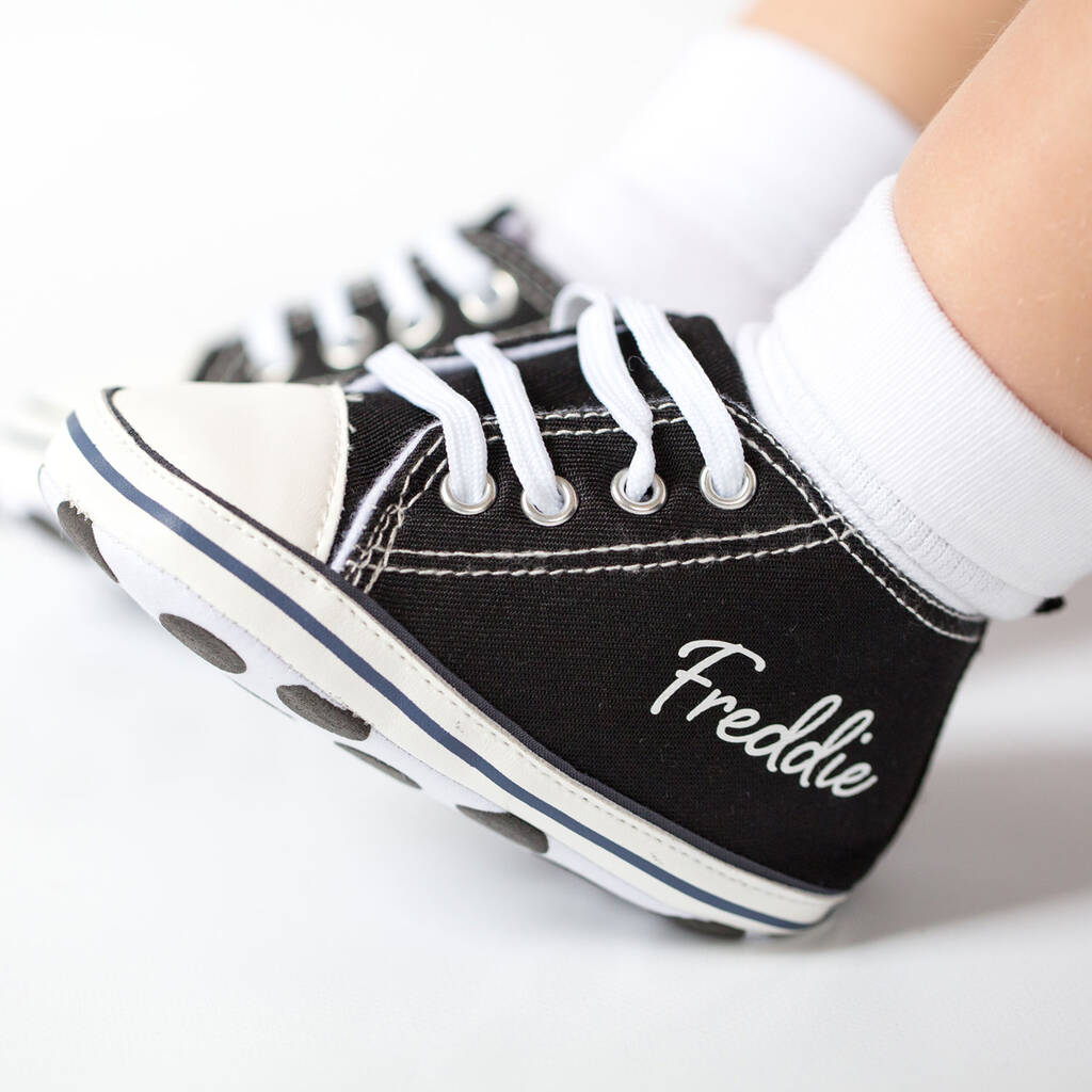 Personalised Baby Shoes High Top For Boys And Girls, 1 of 3
