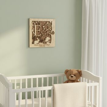 Personalised Baby Letter Frame; Name, Date And Weight, 5 of 6