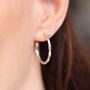 Silver Twist Hoops, thumbnail 3 of 4