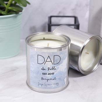 First Father's Day Paint Pot Scented Candle For Dad, 10 of 10