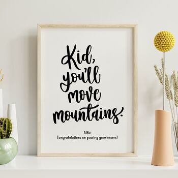 Personalised Exam Results Print You'll Move Mountains, 6 of 7