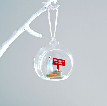 Sprout And Santa Message Bauble, 2 of 3