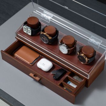 Wooden Watch Case For Men Christmas Gift Walnut, 3 of 7