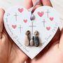 Christening Personalised Heart Pebble Decoration, thumbnail 2 of 2