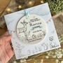 New Baby Blue Woodland Personalised Keepsake Card, thumbnail 1 of 3