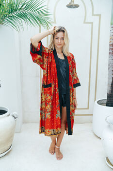 Red And Gold Kimono Robe, 8 of 9
