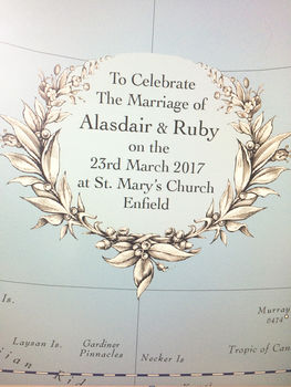 Personalised Wedding Globe, 5 of 8