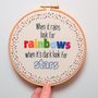 Inspirational Quote Rainbow Wall Art 'When It Rains', thumbnail 2 of 2