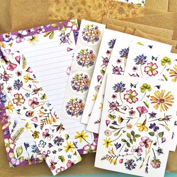 Pressed Flowers Stationery Gift Set, 6 of 7