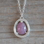Pink Sapphire Necklace In Sterling Silver, thumbnail 4 of 6