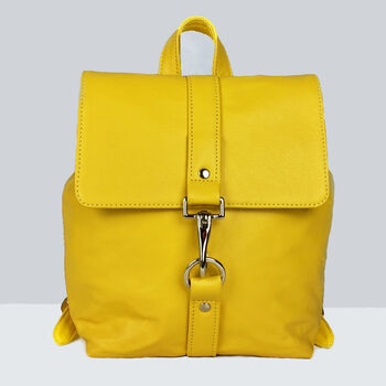 Handcrafted Small Yellow Backpack, 3 of 8
