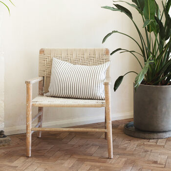 Mango Wood Woven Chair, 3 of 3