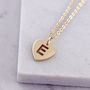 Personalised Initial Pierced Heart Necklace, thumbnail 4 of 5
