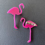 Pink Flamingo Acrylic Brooch, thumbnail 2 of 3