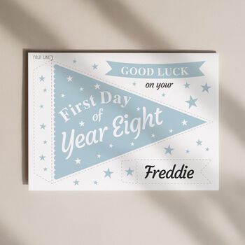 Personalised Back To School Flag Card, 7 of 10