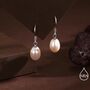 Freshwater Pearl Drop Hook Earrings In Sterling Silver, thumbnail 10 of 10