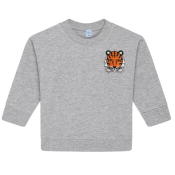 Babies Tiger Organic Cotton Sweatshirt, 4 of 7