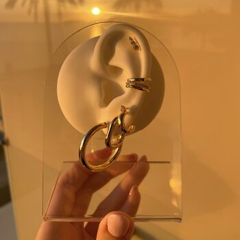 Oval Hoop Earrings, Hypoallergenic And Lightweight, 2 of 4
