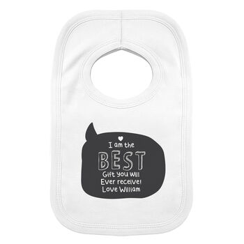 Personalised Speech Bubble Baby Bib, 3 of 3