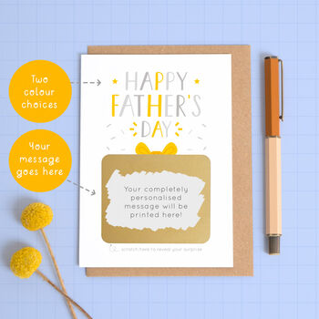 Personalised Father's Day Present Scratch Card, 2 of 10
