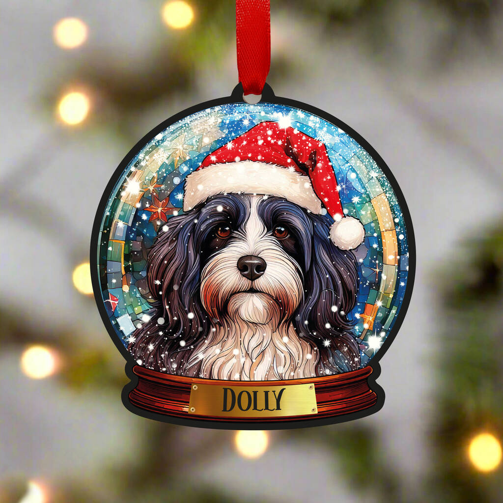 Tibetan Terrier Dog Tree Decoration, 1 of 2