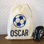 Personalised Football Drawstring Children's Storage Bag, thumbnail 3 of 5