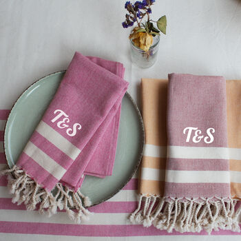 Personalised Soft Cotton Tea Towel And Tablecloth, 5 of 11
