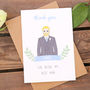 Best Man Or Usher Personalised Thank You Card, thumbnail 1 of 6