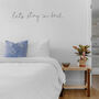 Let's Stay In Bed Wire Words Wall Art, thumbnail 1 of 4