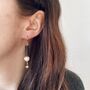 Tourmaline Pearl Star Earrings, thumbnail 1 of 7