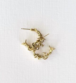 Twisted Vine Hoop Earrings, 2 of 3