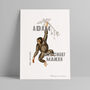 'Mischief Maker' Chimpanzee Personalised Name Print, thumbnail 2 of 4