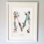 Personalised J To S Pastel Wildlife Letter Print, thumbnail 8 of 12