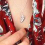 Sterling Silver Floating Feather Necklace, thumbnail 2 of 9