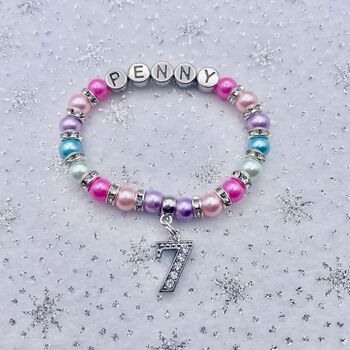 Personalised Birthday Bracelet, Age Number Bracelet, 2 of 12