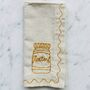 Set Of Six Embroidered Food Condiment Napkins, thumbnail 2 of 12