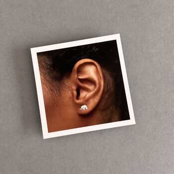 She Believed Sterling Silver Elephant Earrings, 7 of 12