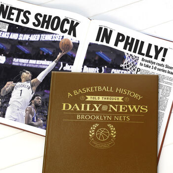 Brooklyn Nets Personalised Nba Basketball Gift Newspaper Book, 7 of 10