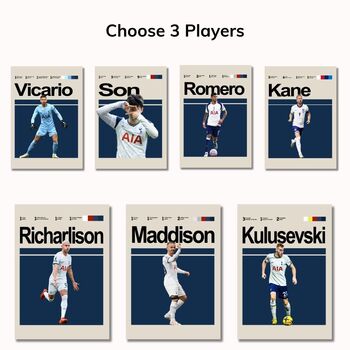 Set Of Three Tottenham Football Player Posters, 6 of 6