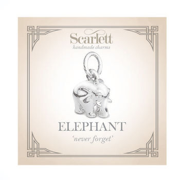 Elephant Solid Silver Charm Pendant, 6 of 7