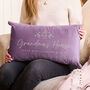 Personalised Special Place Mother's Day Velvet Cushion, thumbnail 1 of 4