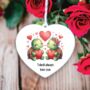 Personalised Turtle Hearts Love Decoration, thumbnail 1 of 2